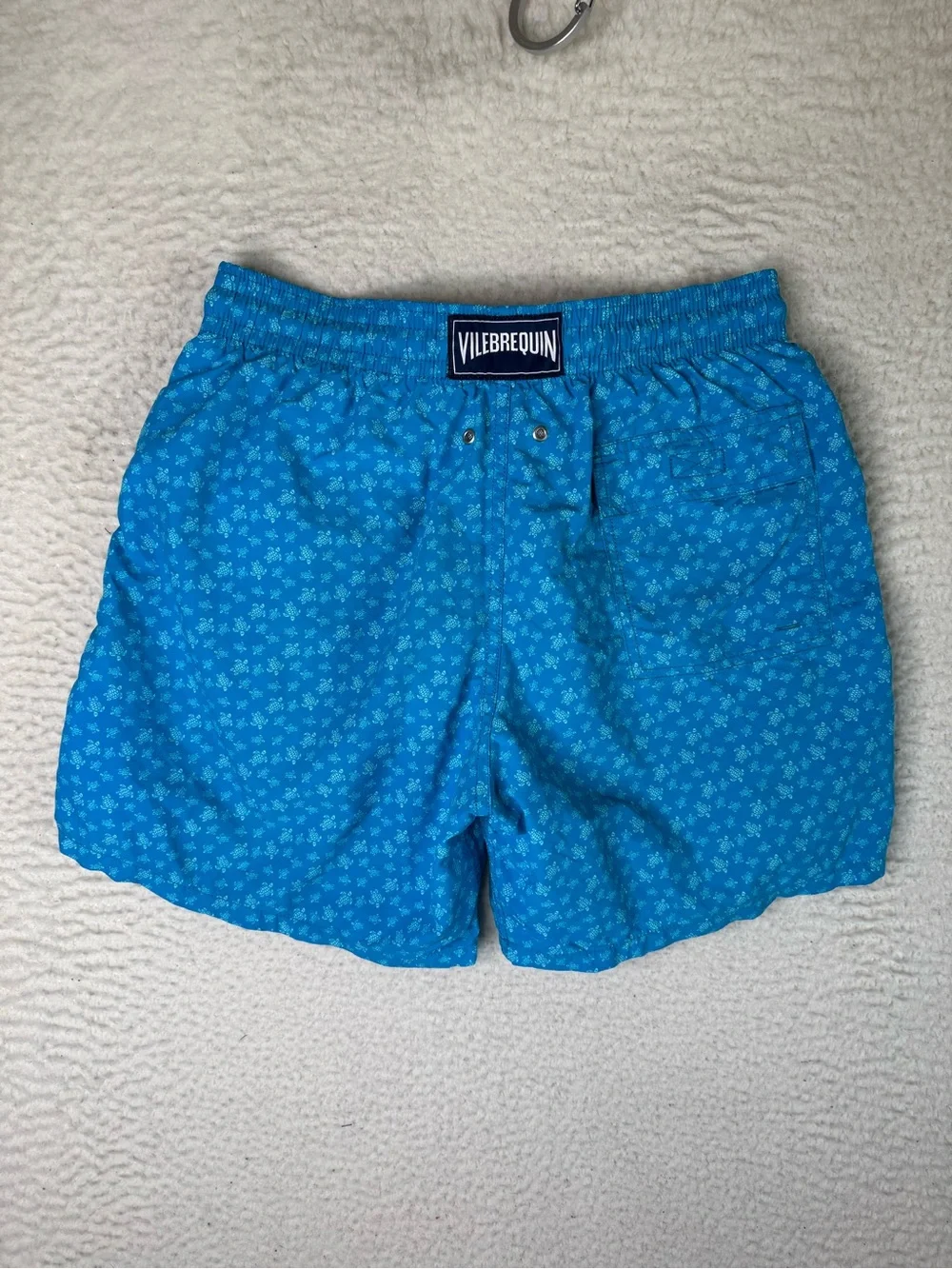 Vilebrequin Mini Turtles Moorea Swim Trunks Shorts Blue Hawaii Men's Size Large